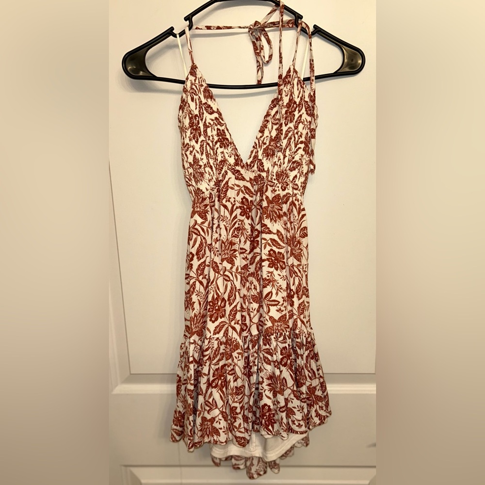 Windsor Rust Leaf Print Dress